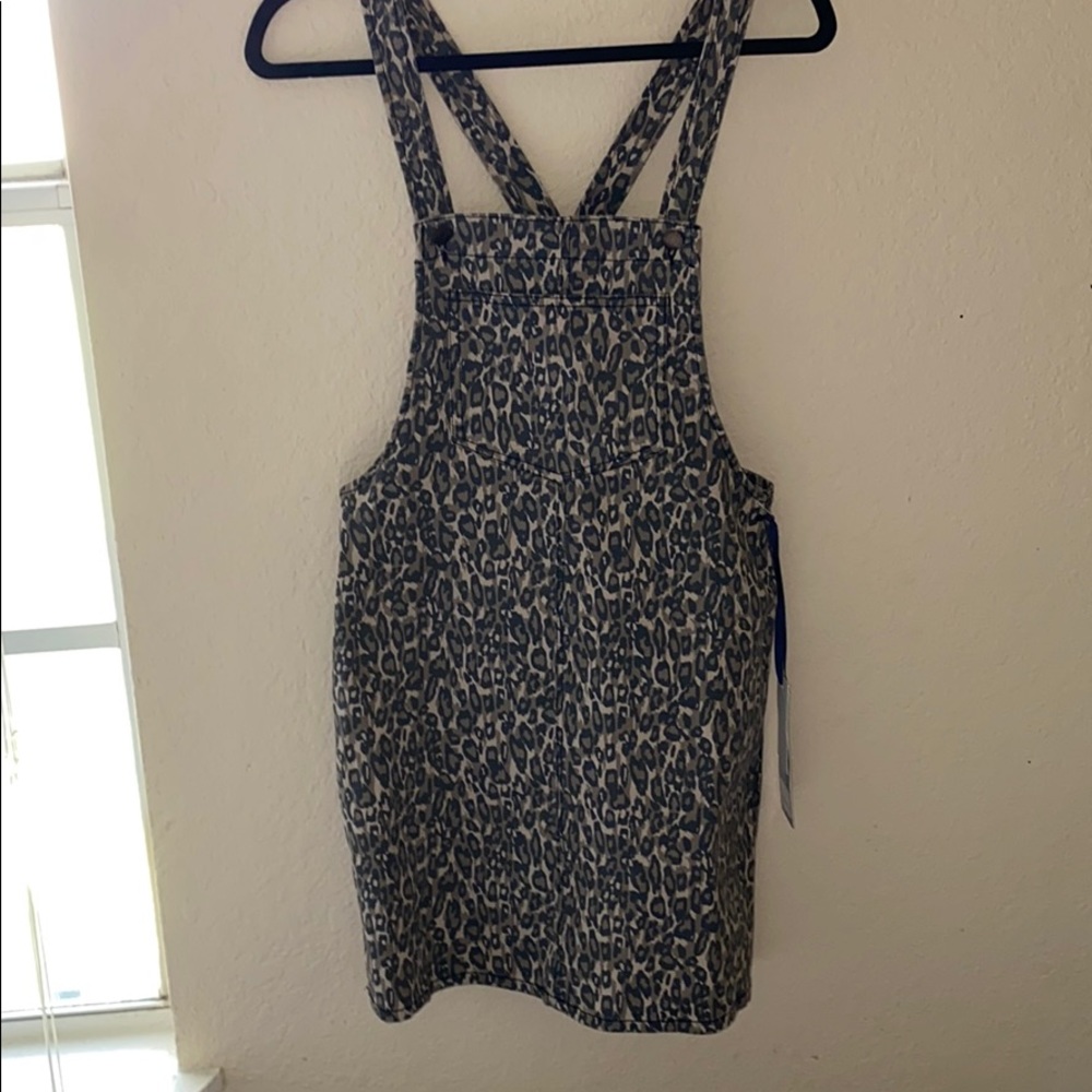 Cheetah Print Overall Dress BRAND NEW
